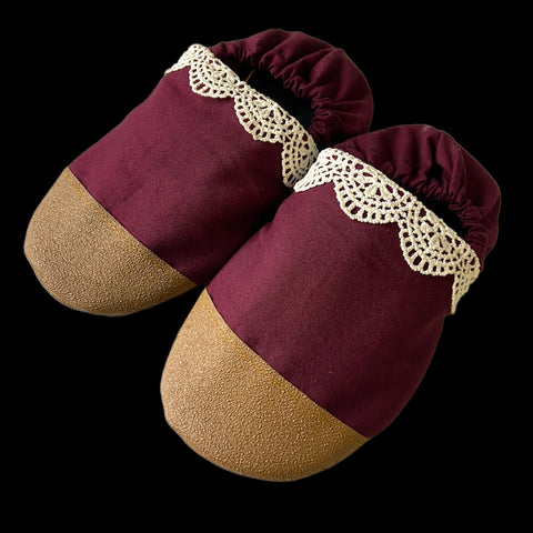 RTS - Crimson with Cream Lace [18-24 (6 inches) with Coyote Toe Guard with Extra Comfort]